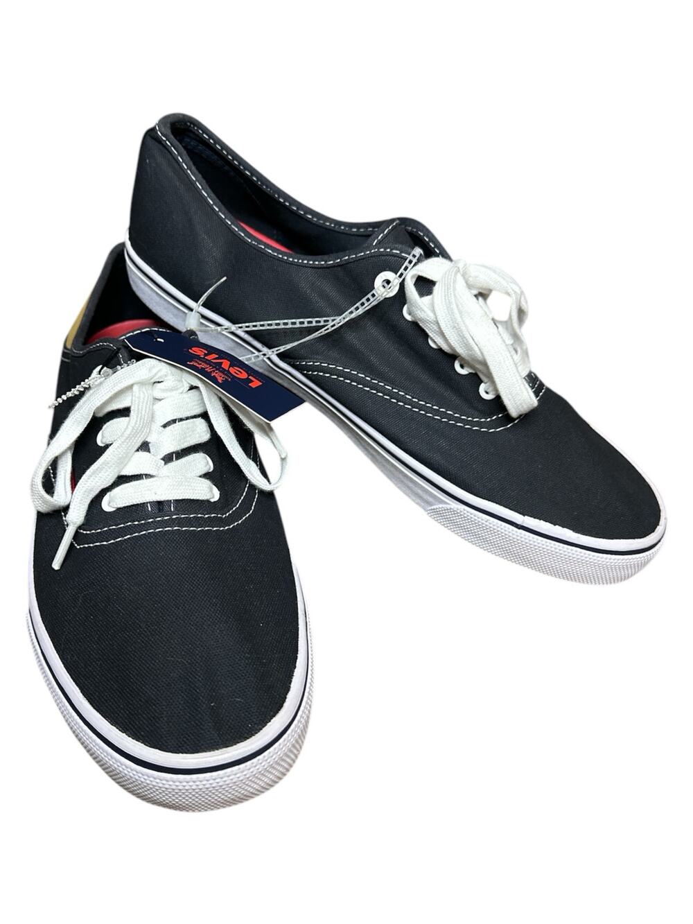 NWT Men’s Levi’s Blue White Canvas Lace up Leather Detail Casual Sneaker Size 13
